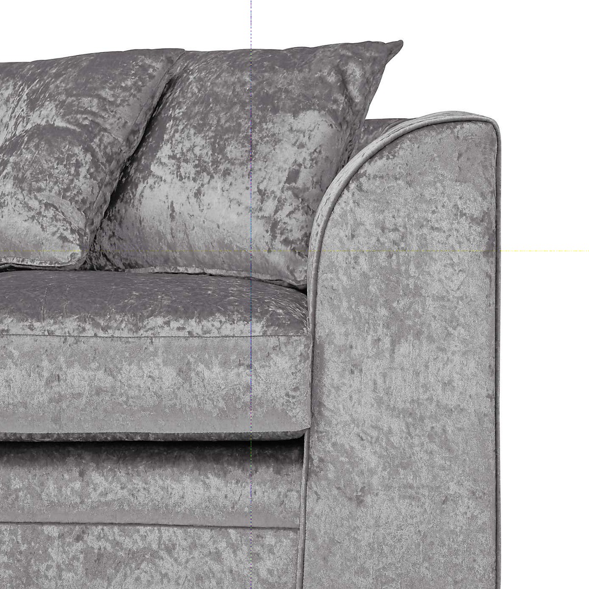 Michigan Crushed Velvet Left Hand Corner Sofa Black – image 5