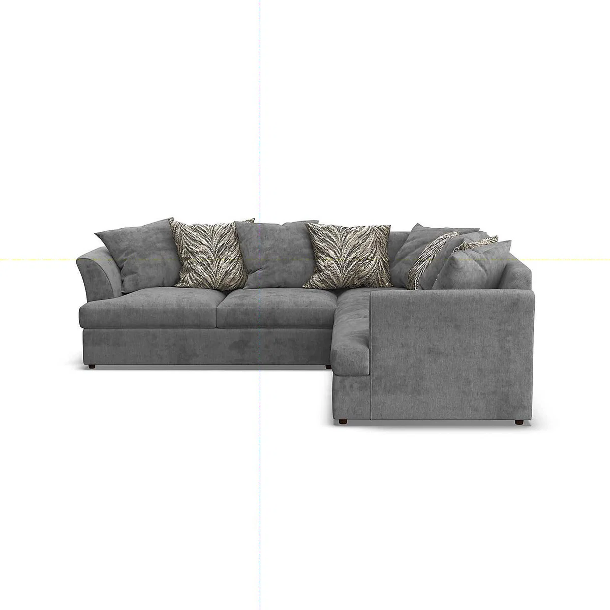 Mellors Chenille Corner Sofa Pewter – image 4