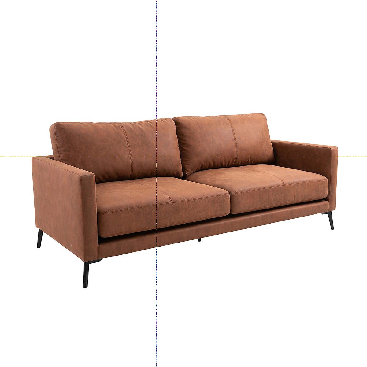 Frey PU Leather 3 Seater Sofa - Tan Brown – image 3