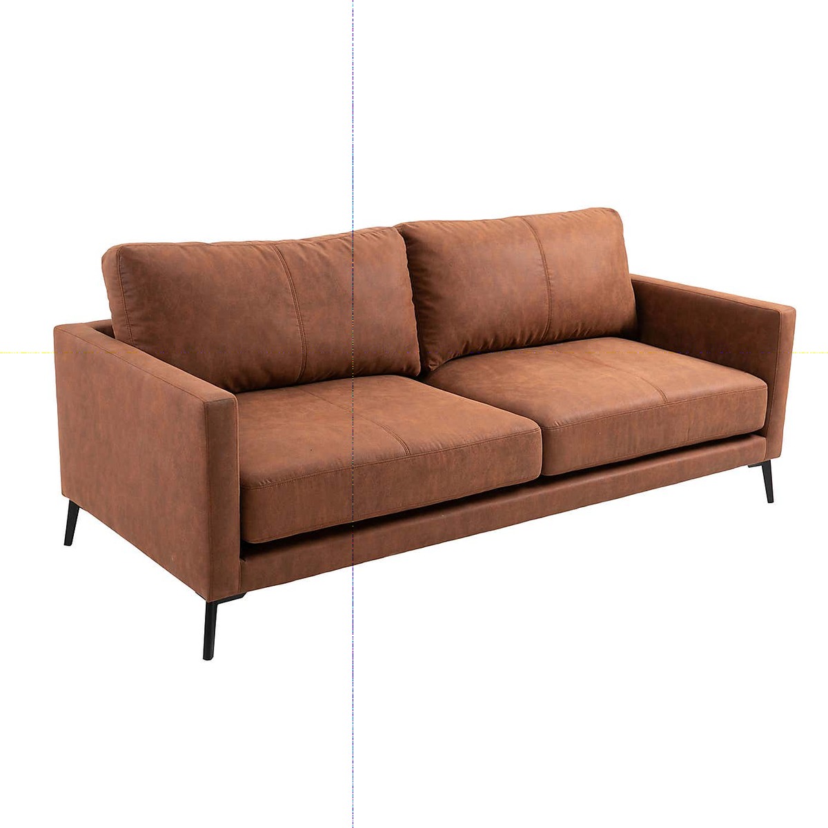 Frey PU Leather 3 Seater Sofa - Tan Brown – image 4