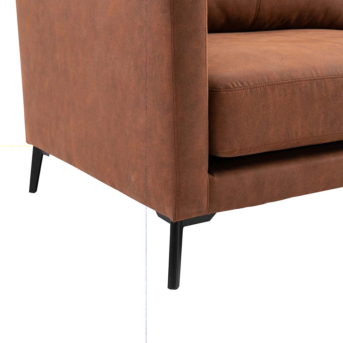 Frey PU Leather 3 Seater Sofa - Tan Brown – image 5