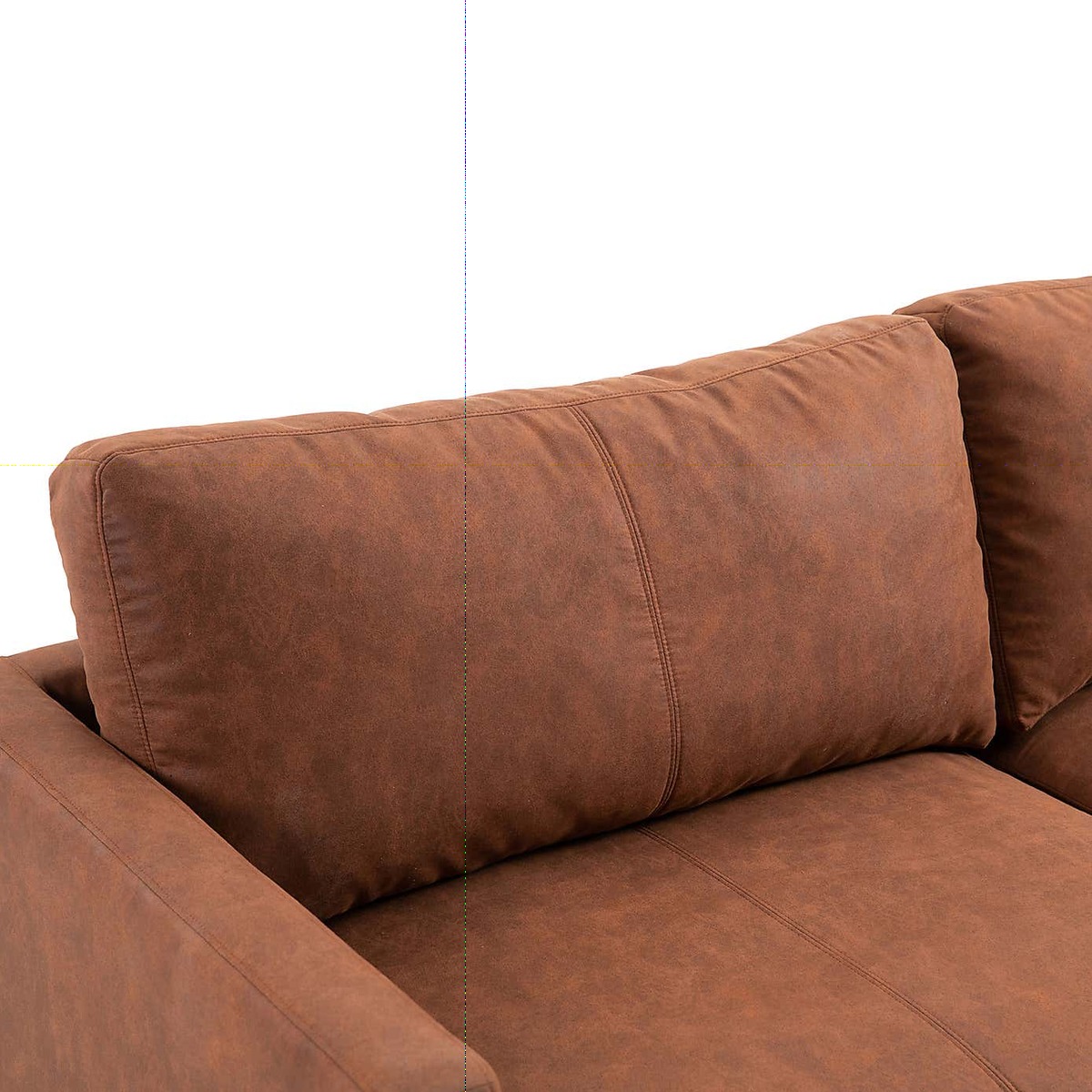 Frey PU Leather 3 Seater Sofa - Tan Brown – image 7