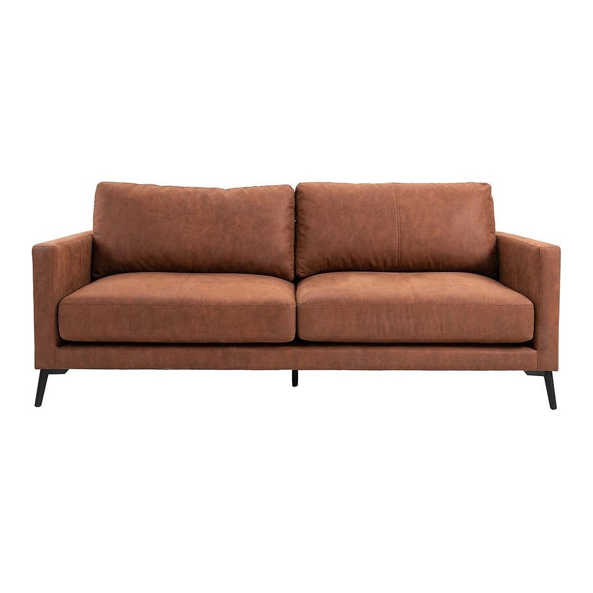 Frey PU Leather 3 Seater Sofa - Tan Brown – image 1