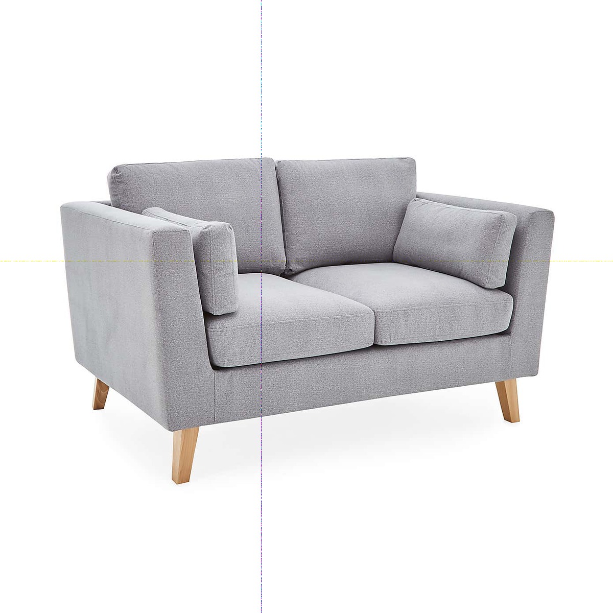 Sam Faux Wool 2 Seater Sofa Grey – image 2
