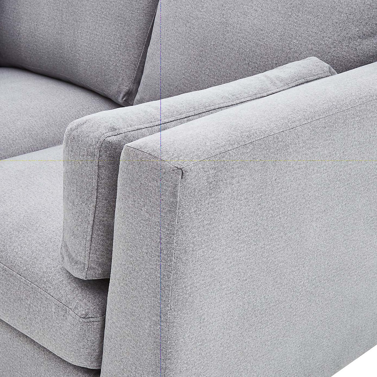 Sam Faux Wool 2 Seater Sofa Grey – image 5