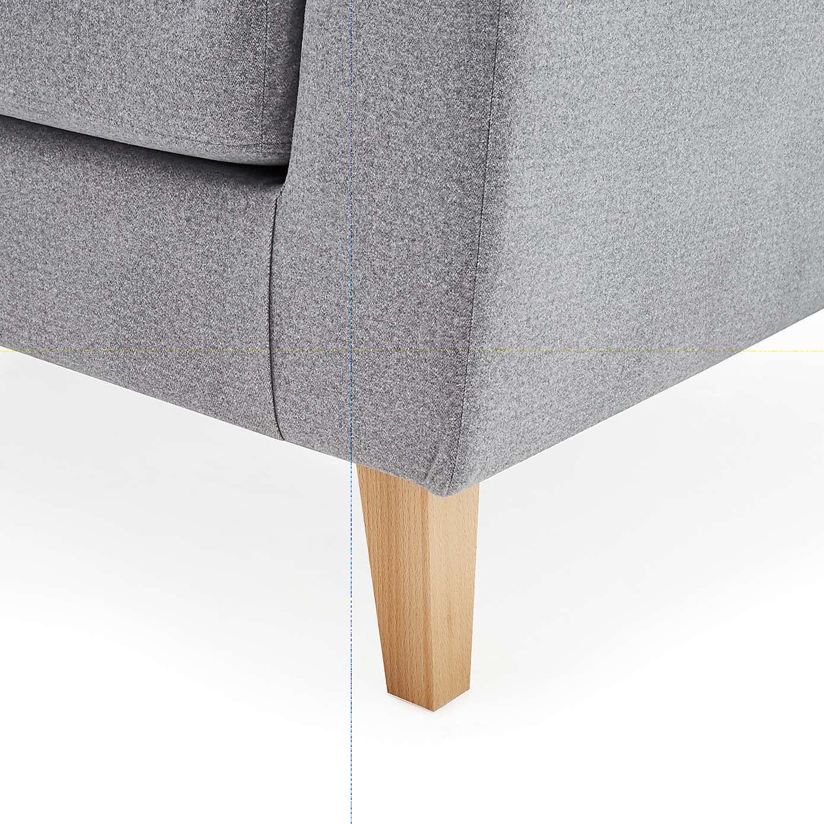 Sam Faux Wool 2 Seater Sofa Grey – image 7