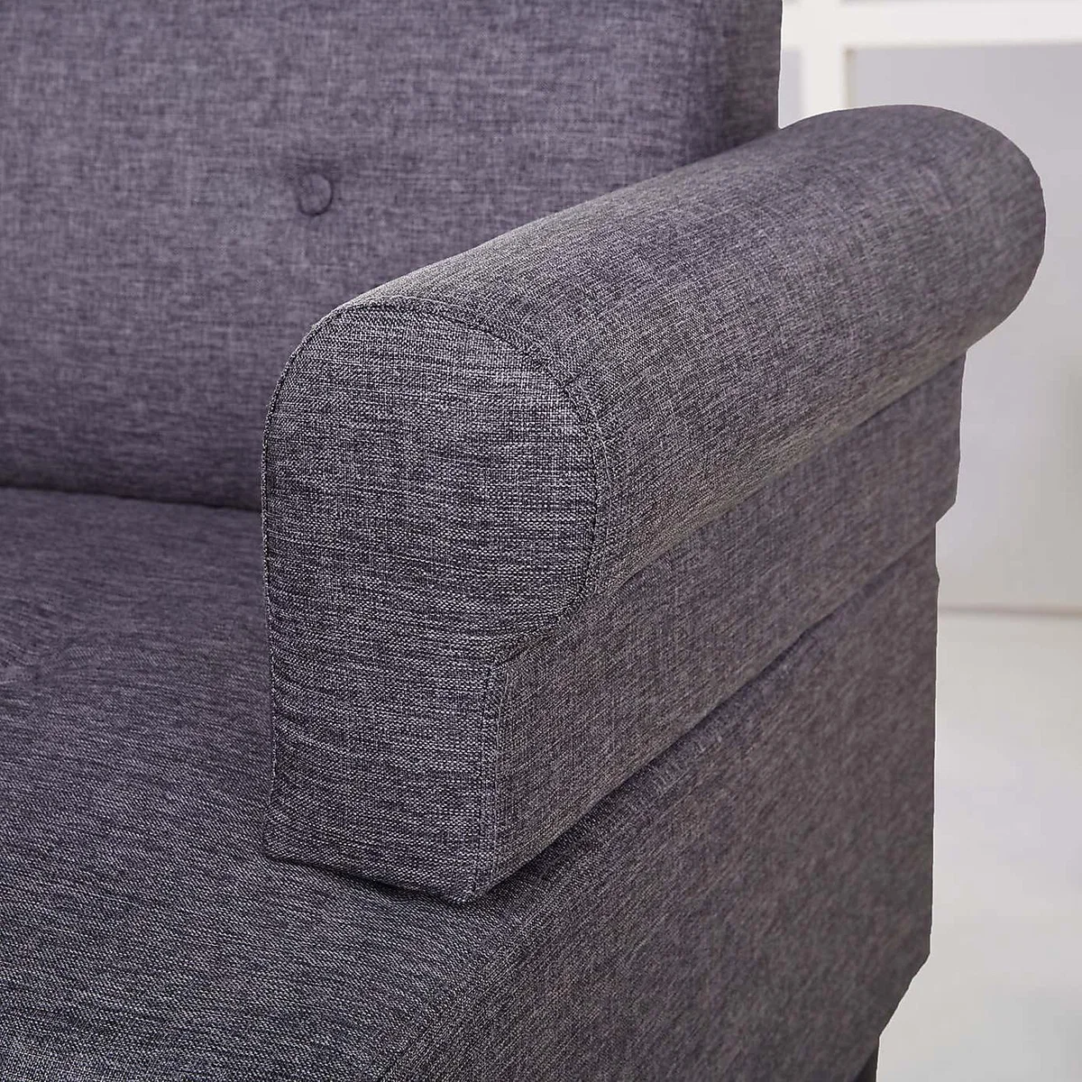 Victoria Fabric 2 Seater Sofa Grey – image 4