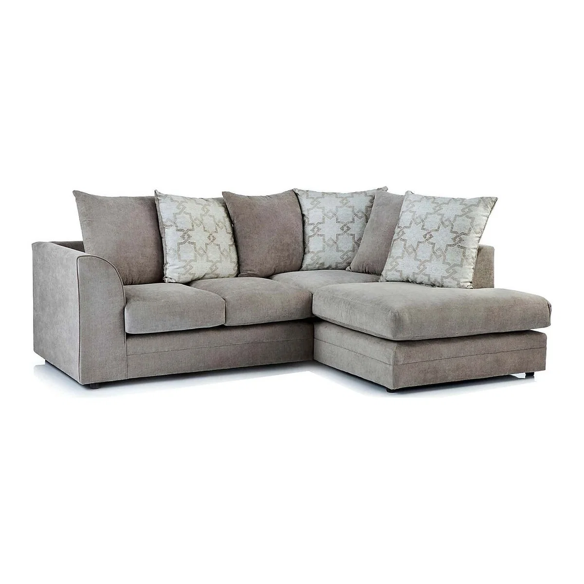 Washington Right Hand Fabric Corner Sofa Brown – image 1
