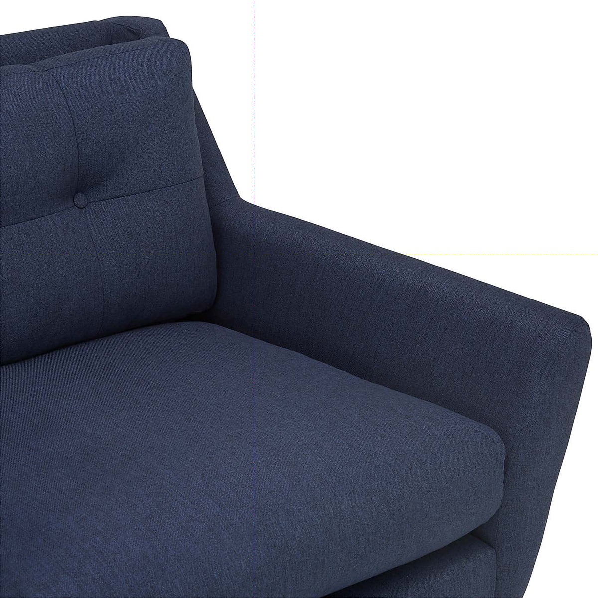 Halston Fabric 3 Seater Sofa Black – image 3