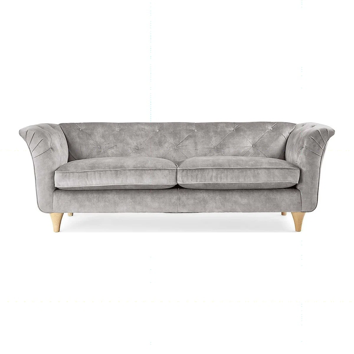 Jaipur Medium Sofa Slub Velvet Slub Velvet Cement – image 1
