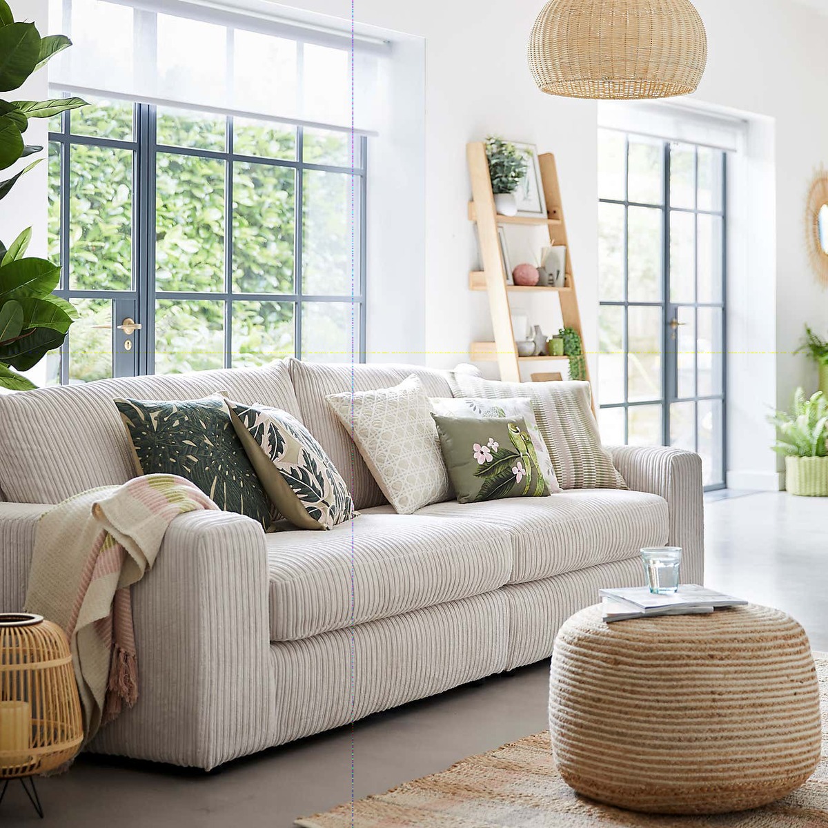 Champ Fabric 3 Seater Sofa Grey – image 2