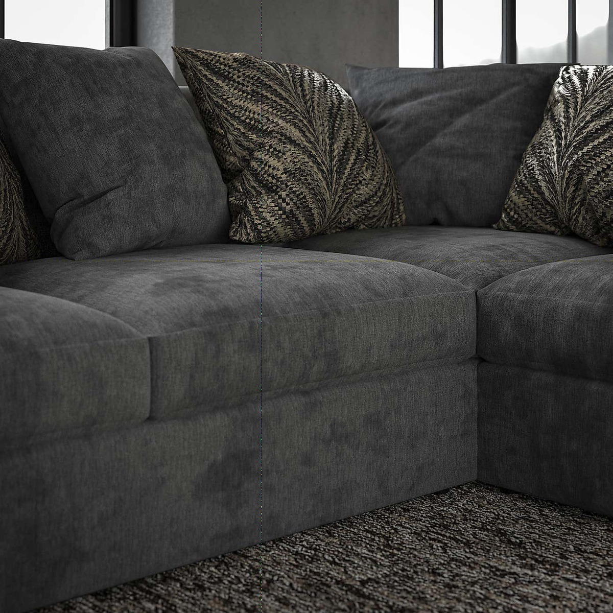 Mellors Chenille Corner Sofa Stone – image 6