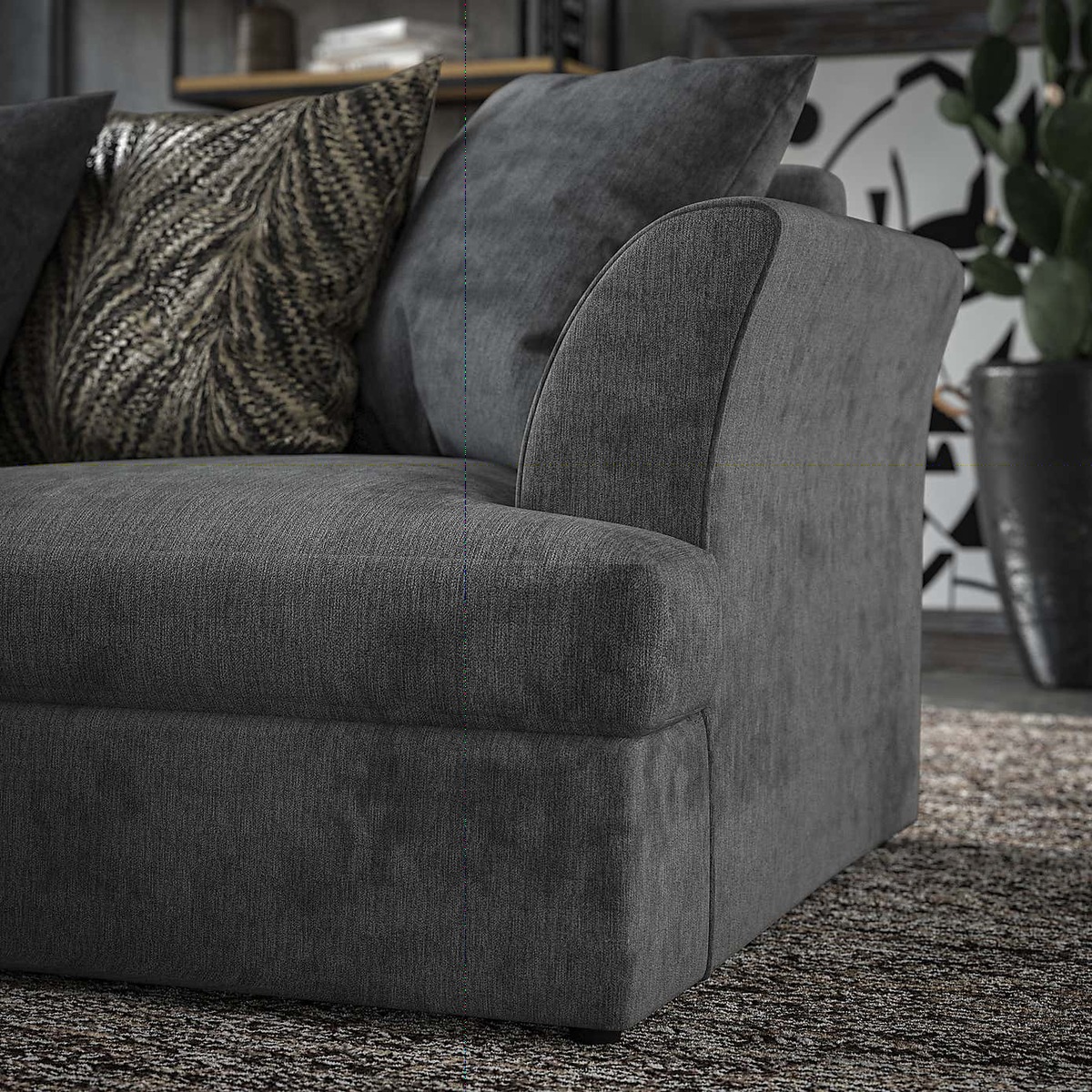 Mellors Chenille Corner Sofa Stone – image 7