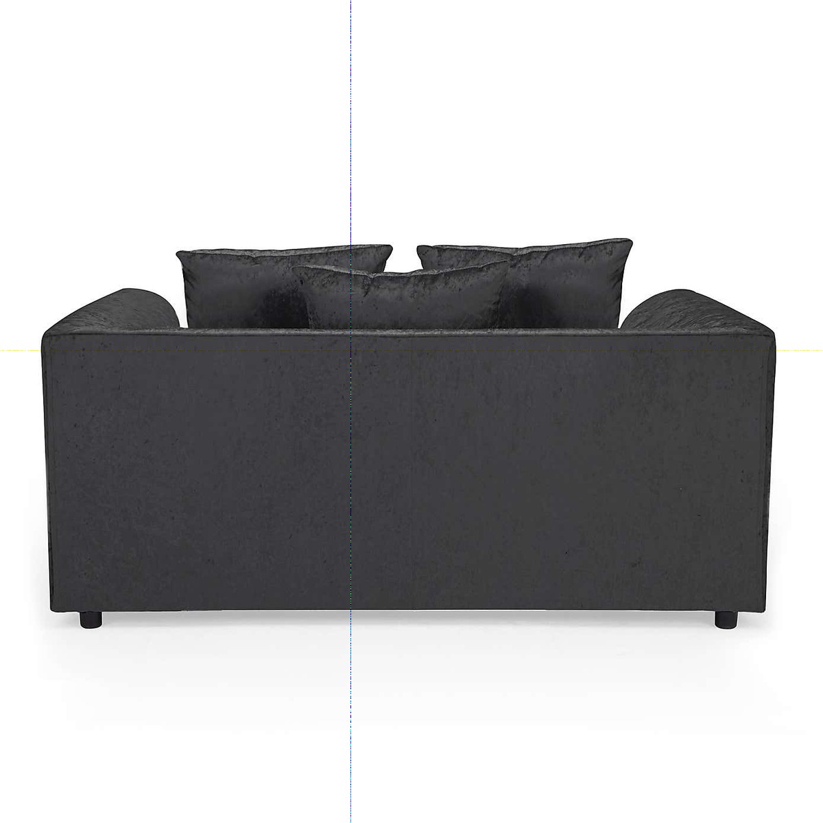 Michigan Crushed Velvet 2 Seater Sofa Black – image 4