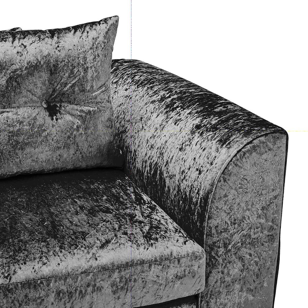 Michigan Crushed Velvet 2 Seater Sofa Black – image 5