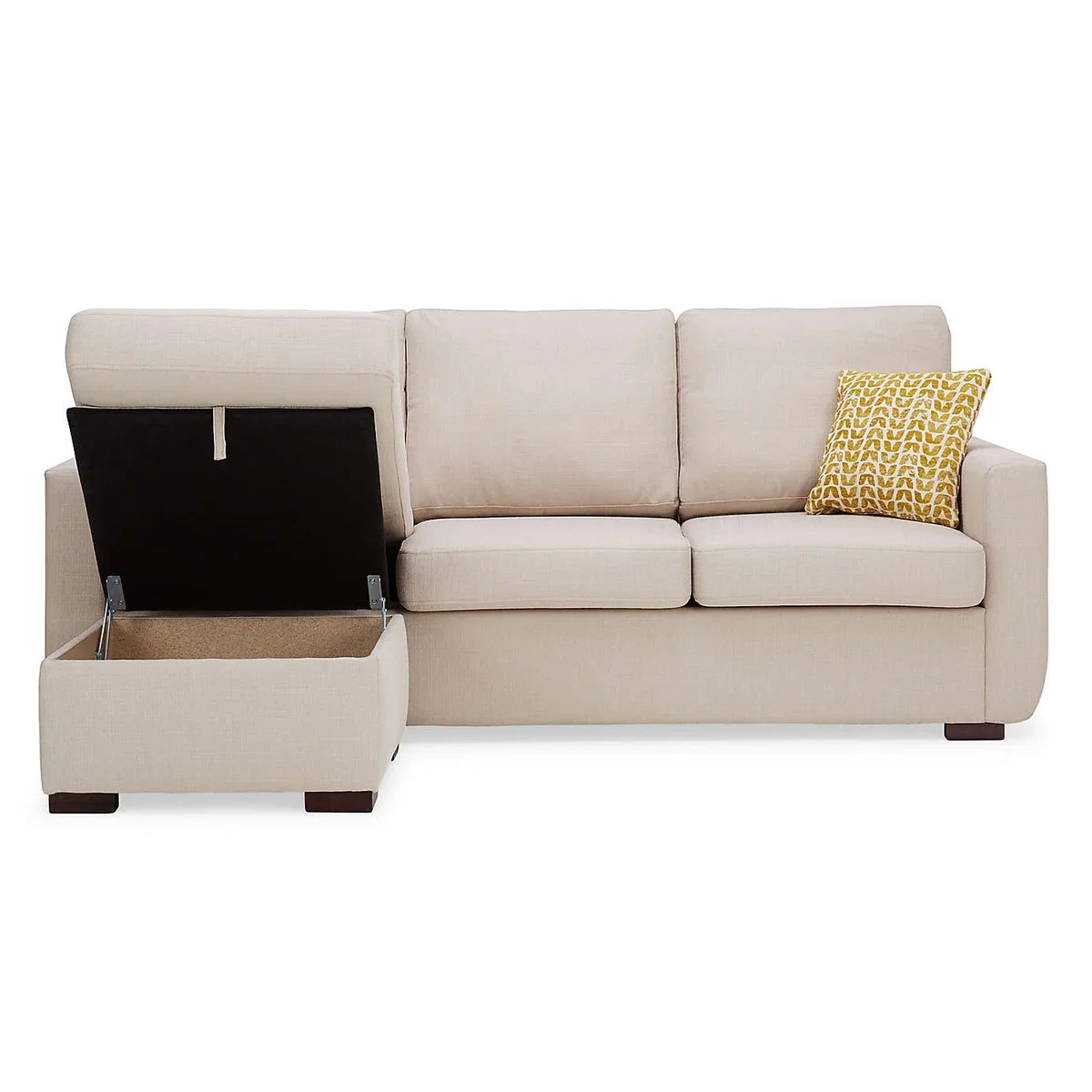 Marcus Reversible Storage Corner Chaise Sofa Bed Oatmeal – image 5