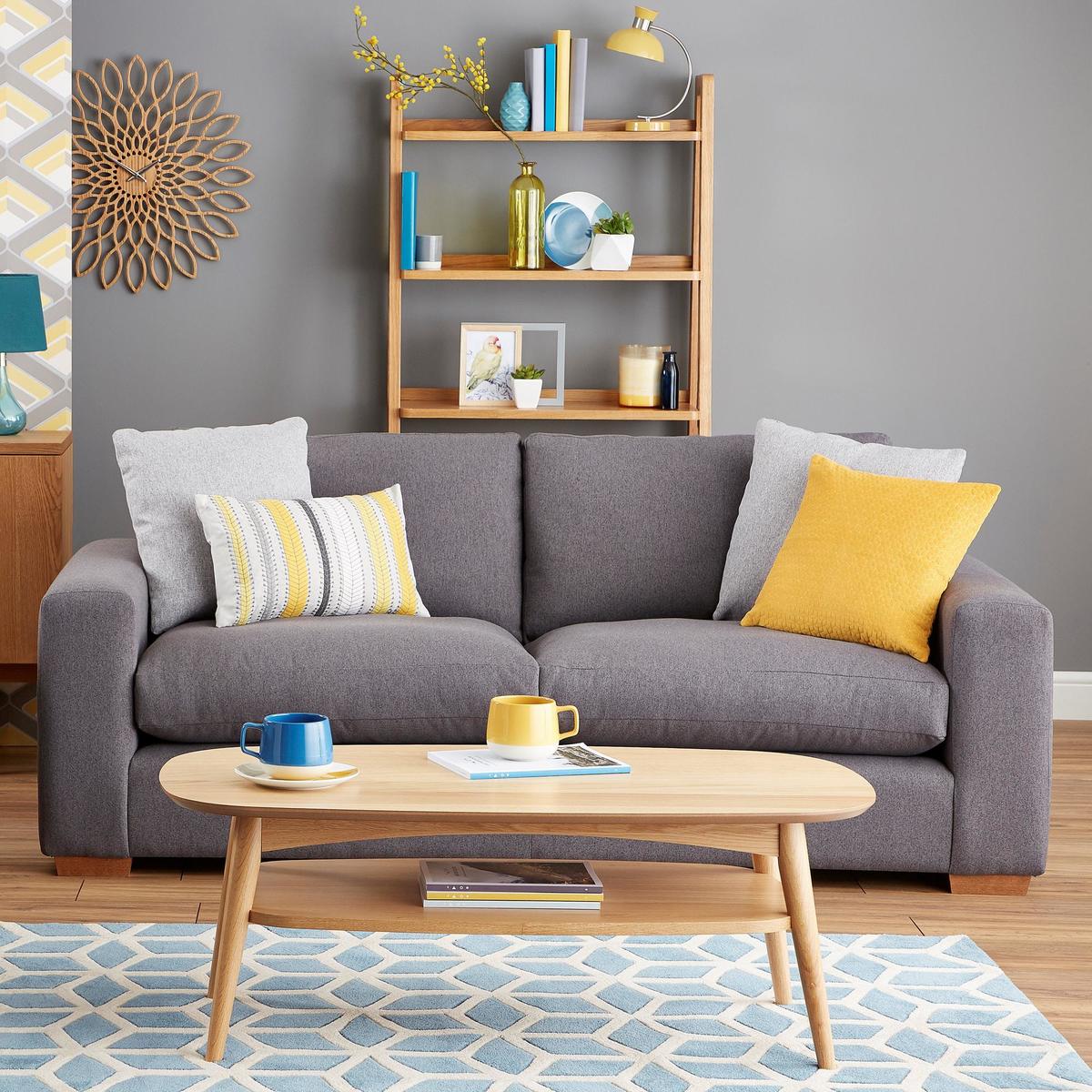 Porto Fabric 2 Seat Sofa - Dark Grey Dark Grey – image 3