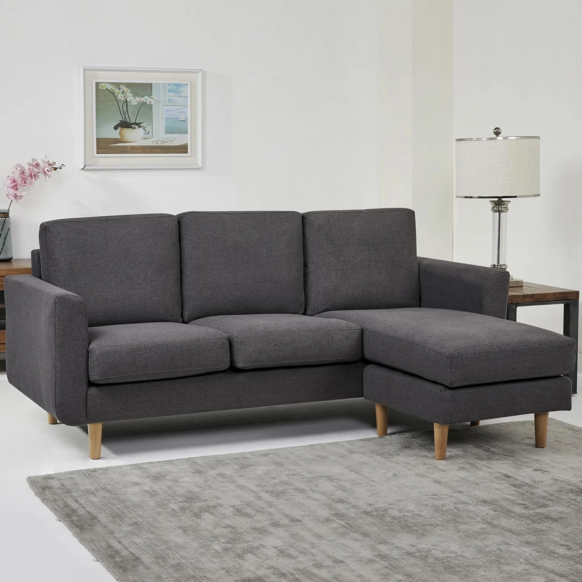 Harris Reversible Corner Sofa Grey – image 3