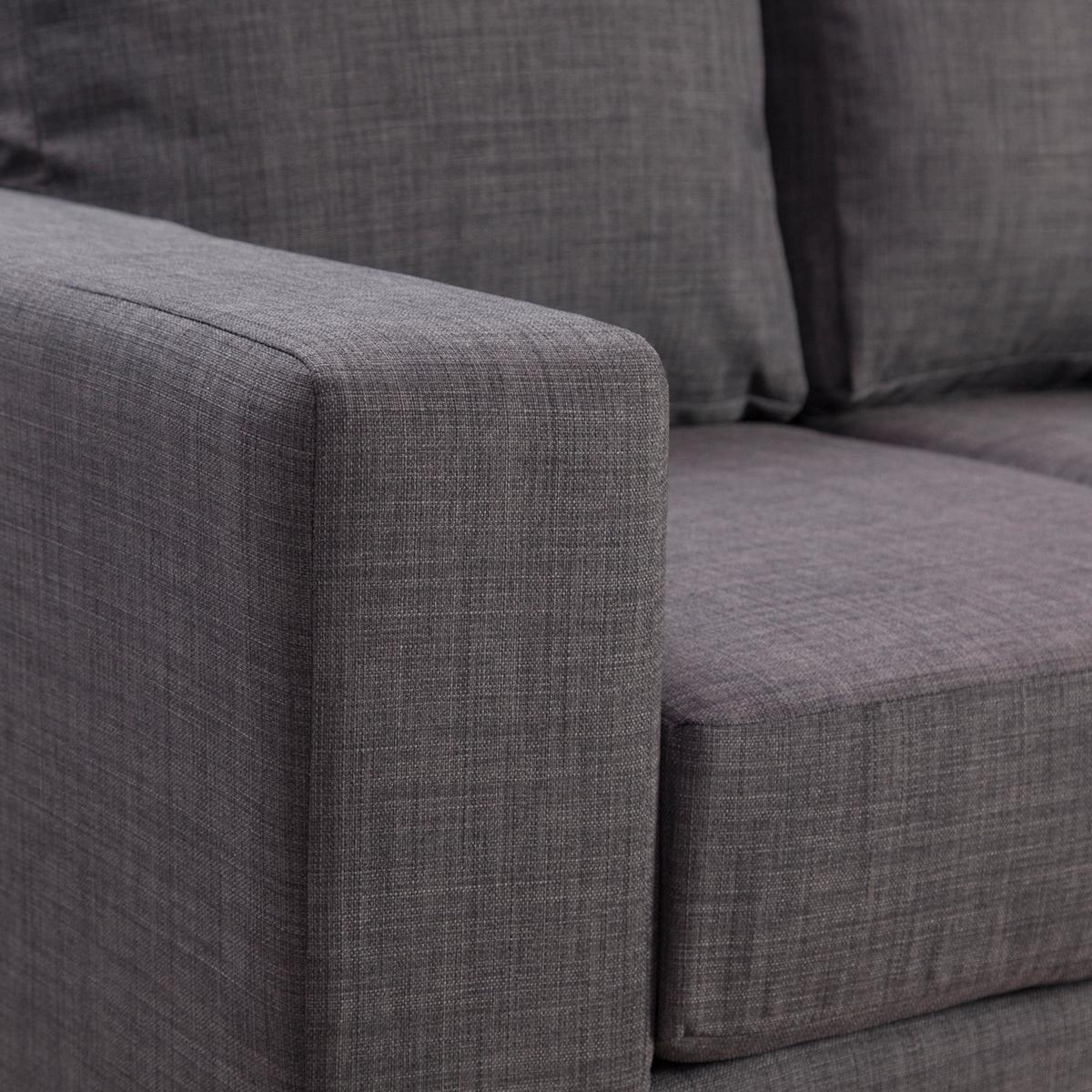Tuscany 2 Seater Fabric Sofa Grey – image 3