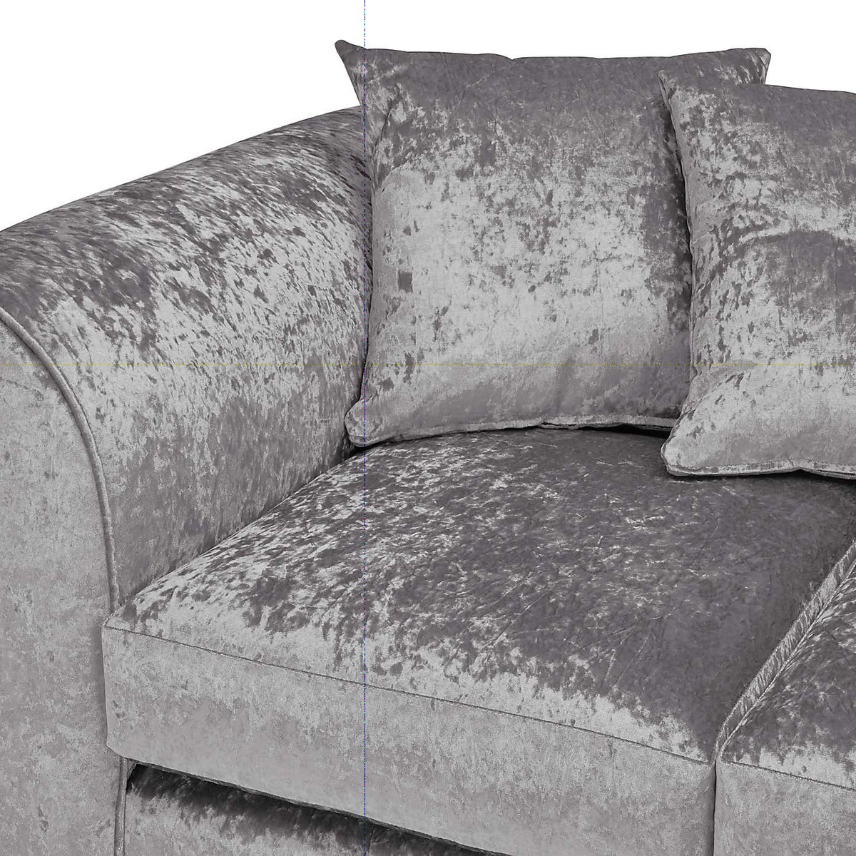 Michigan Crushed Velvet Right Hand Corner Sofa Black – image 4