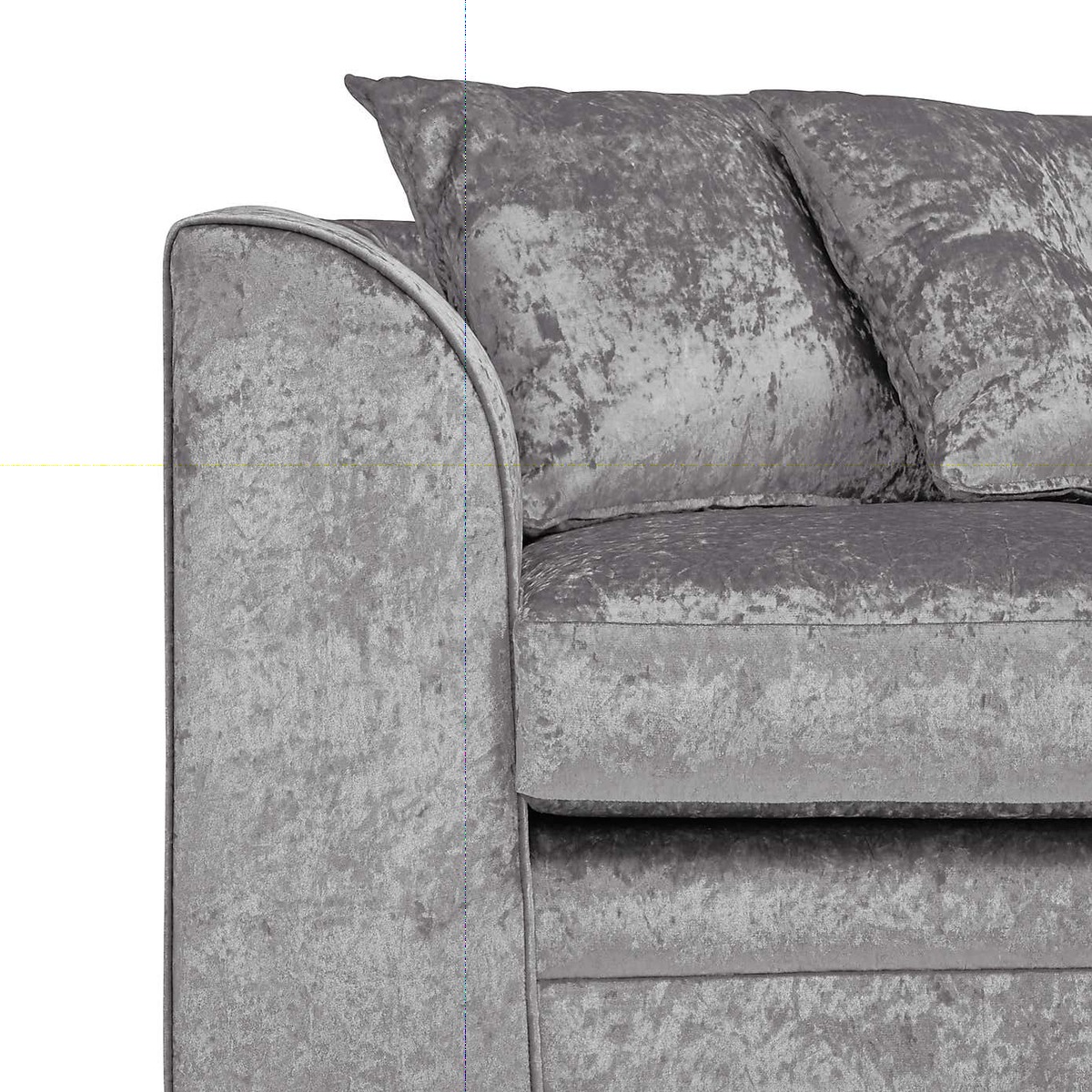 Michigan Crushed Velvet Right Hand Corner Sofa Black – image 5