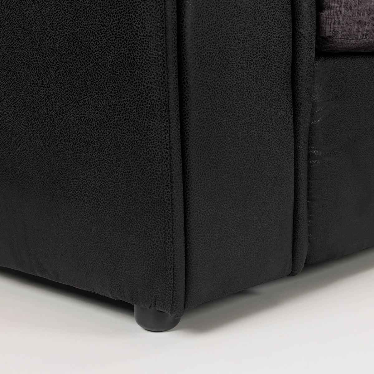Denver Large Corner Sofa Black – image 6
