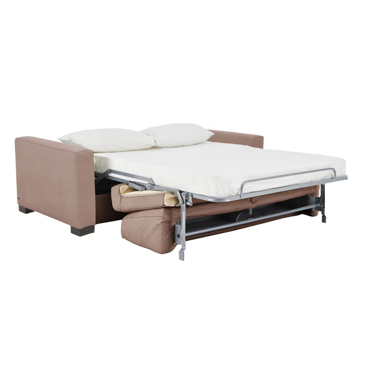 Nicoletti - Alcova 3 Seater Fabric Sofa Bed with Box Arms - Brown – image 5