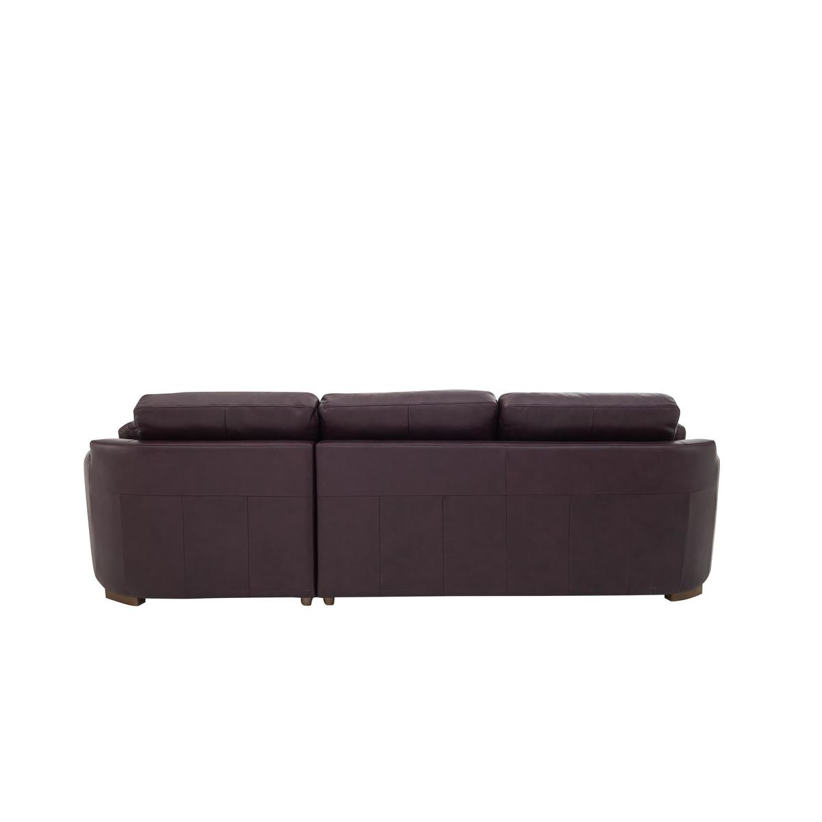 Curves 3 Seater Leather Chaise Sofa - Black - By Furniture Village – image 8