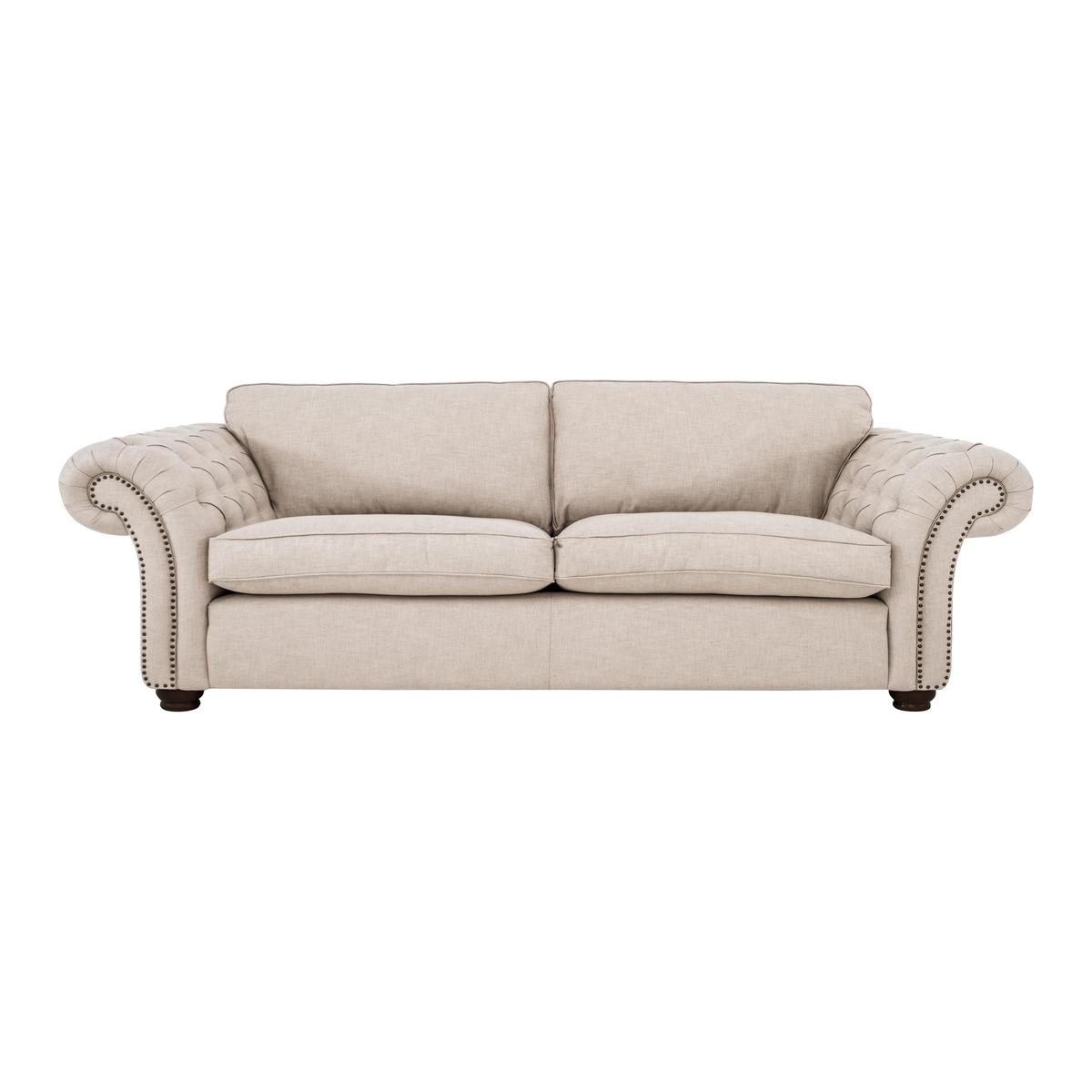 Lanesborough 4 Seater Classic Back Fabric Sofa - Beige - By Furniture Village – image 2