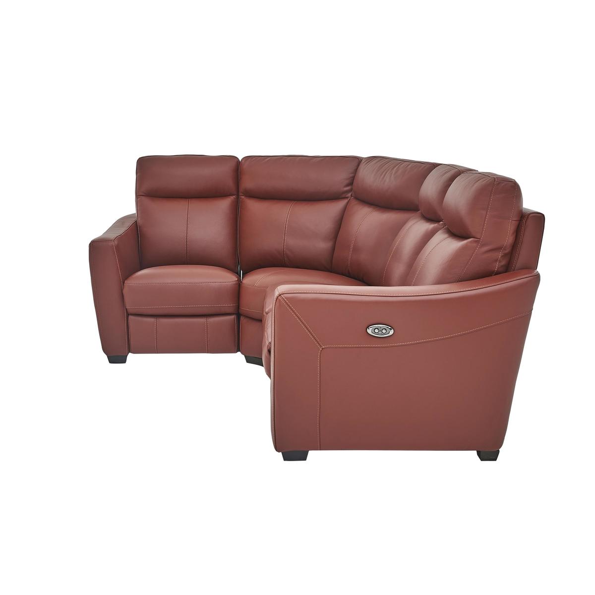 World of Leather - Compact Collection Midi Leather Recliner Corner Sofa - Black – image 6