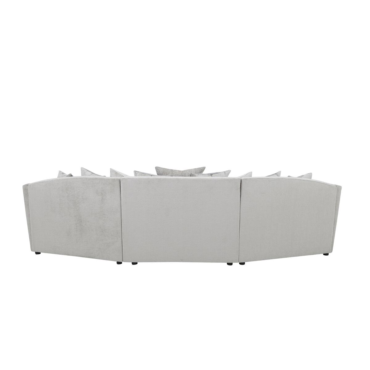 Devine Curved Pillow Back Fabric Sofa – image 6