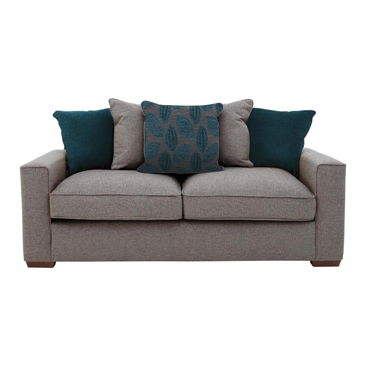 Comfi 3 Seater Pillow Back Fabric Sofa - Grey - By Furniture Village – image 1