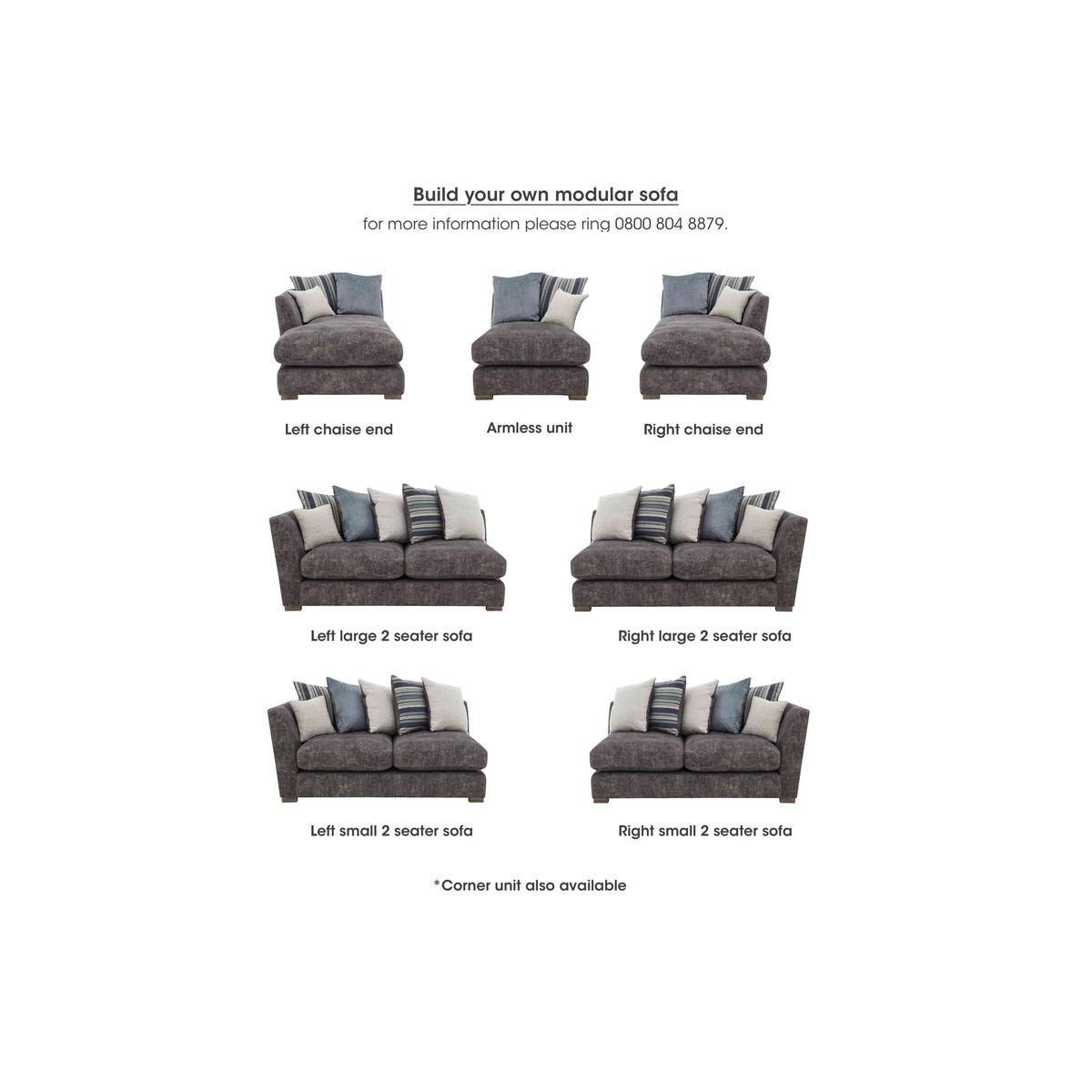 Nautical Small 3 Seater Scatter Back Chaise Sofa - By Furniture Village – image 2