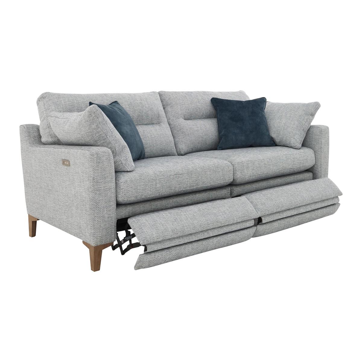 Uniqa 3 Seater Fabric Power Recliner Sofa - Beige - By Furniture Village – image 2