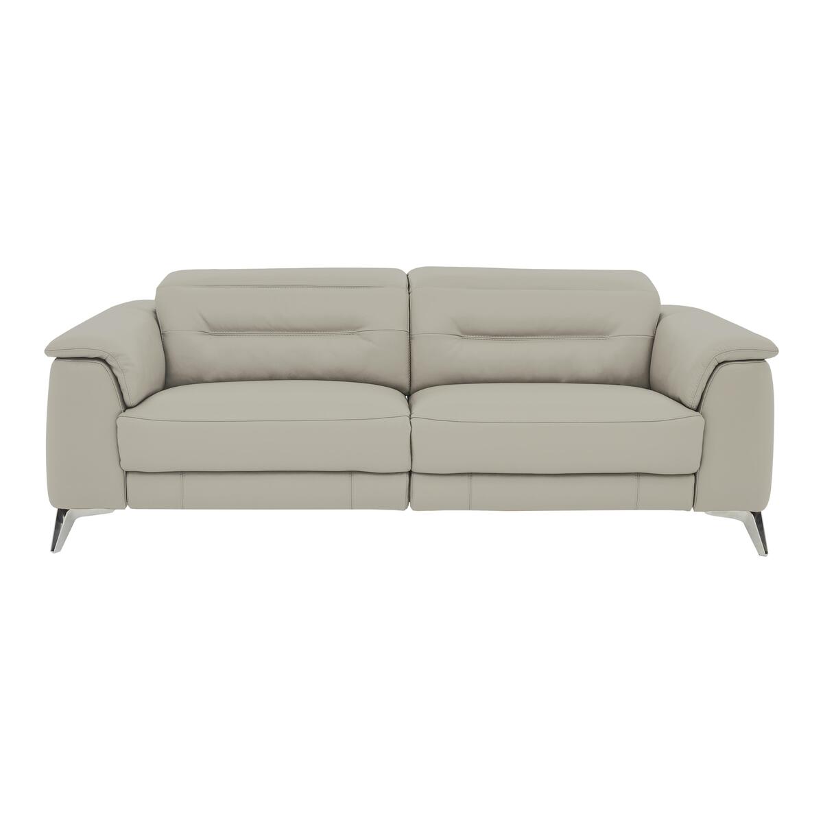Sanza 3 Seater Leather Sofa - Grey- World of Leather