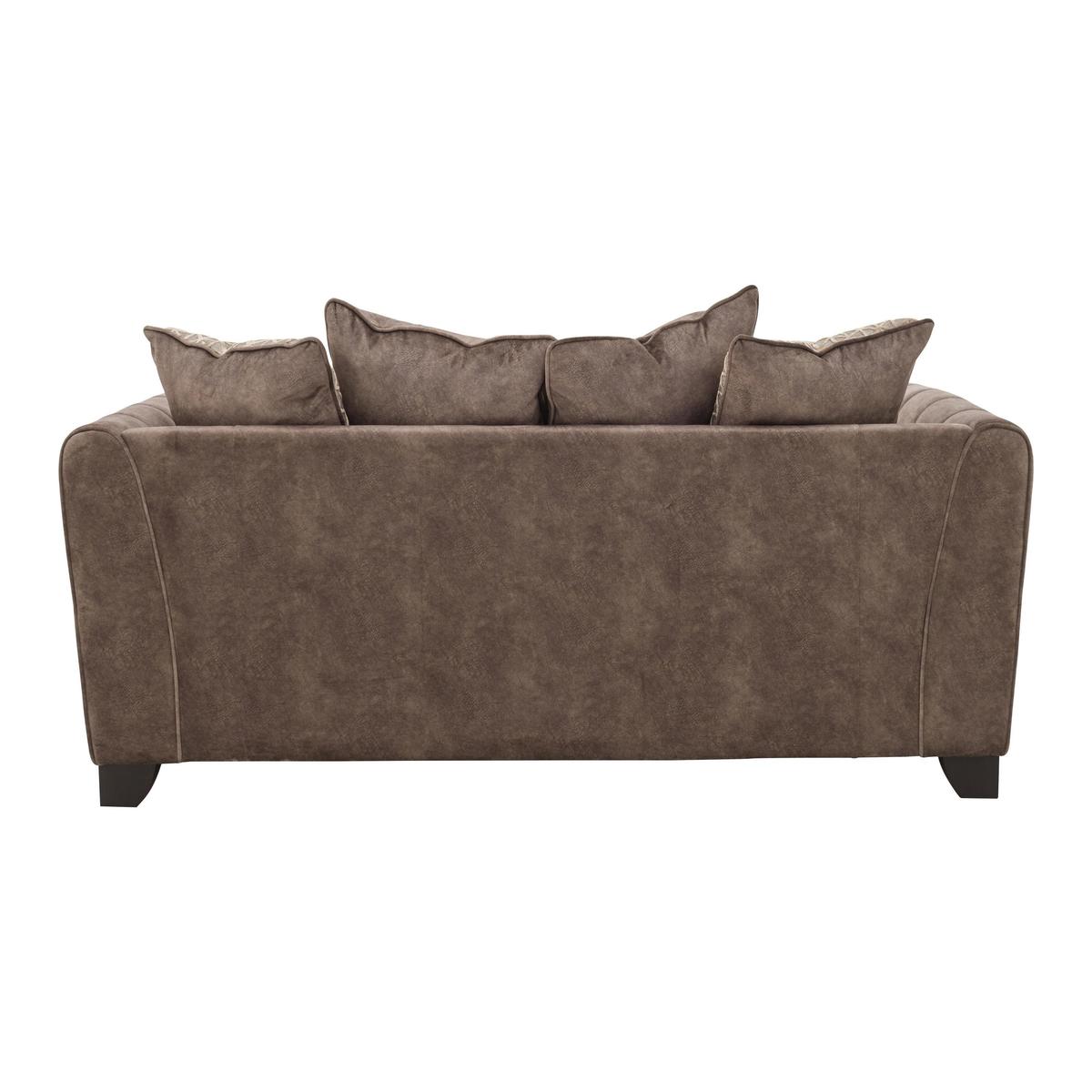 Ariana 2 Seater Pillow Back Fabric Sofa - Brown - By Furniture Village – image 2