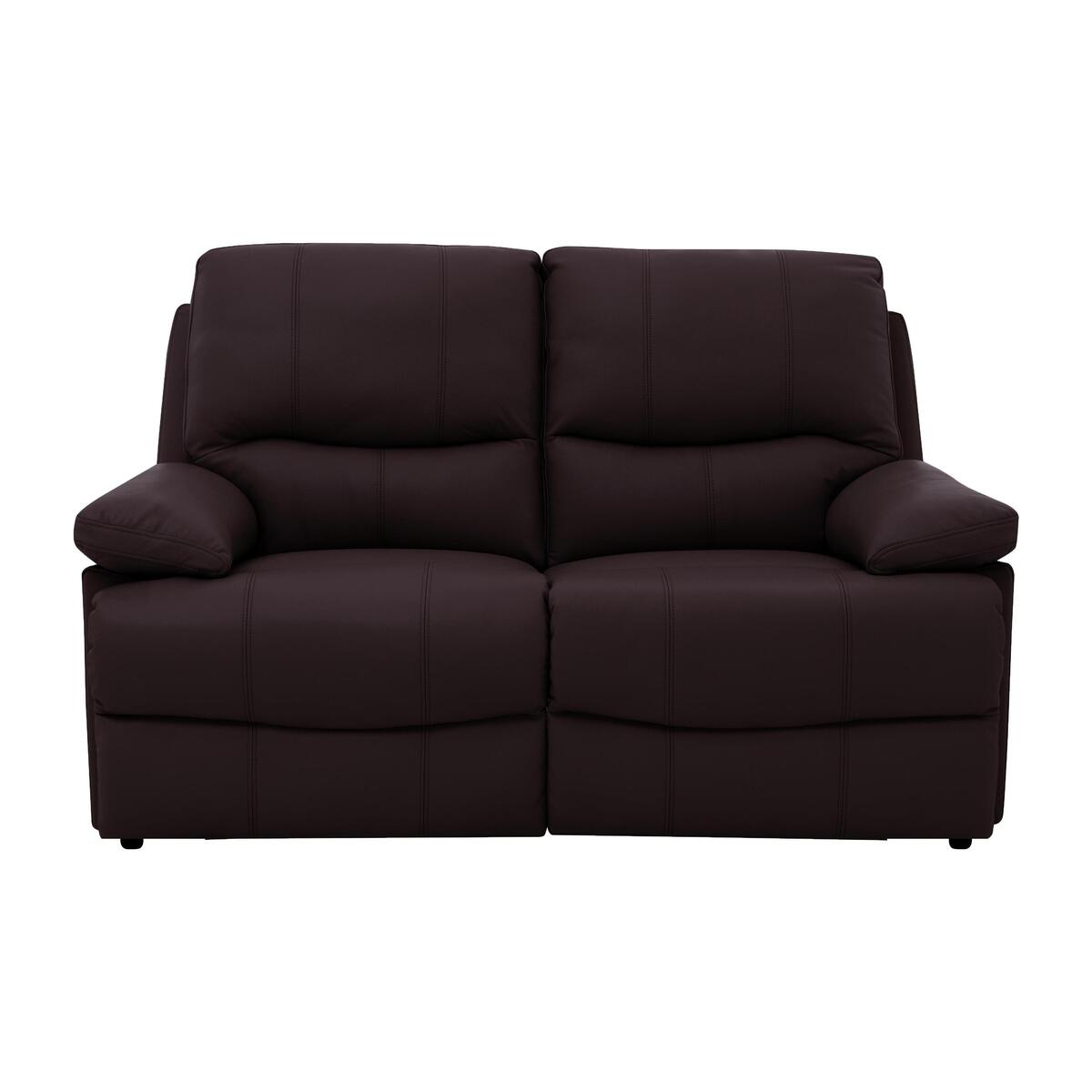 Dallas 2 Seater Leather Sofa - Purple