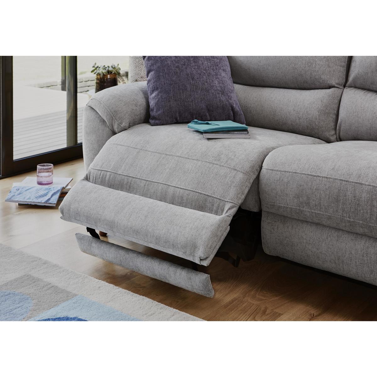 Silverstone 3 Seater Fabric Power Recliner Sofa - Beige - By Furniture Village – image 4