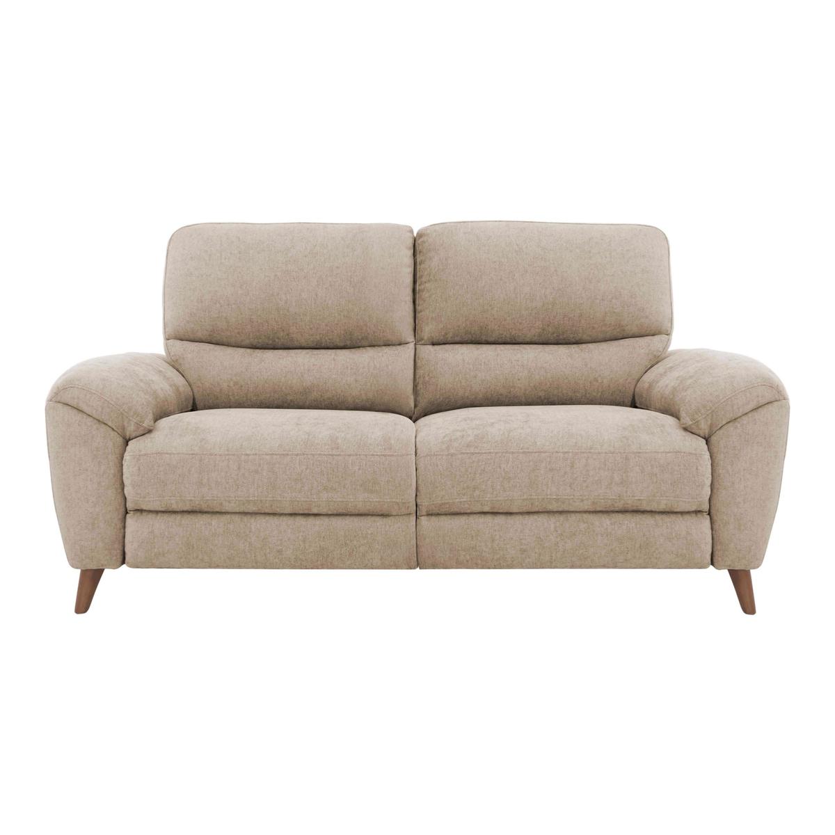 Silverstone 3 Seater Fabric Power Recliner Sofa - Beige - By Furniture Village – image 1