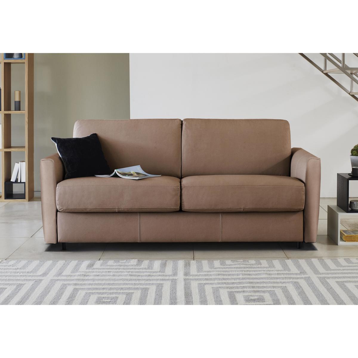 Nicoletti - Alcova 3 Seater Fabric Sofa Bed with Slim Arms - Beige – image 3