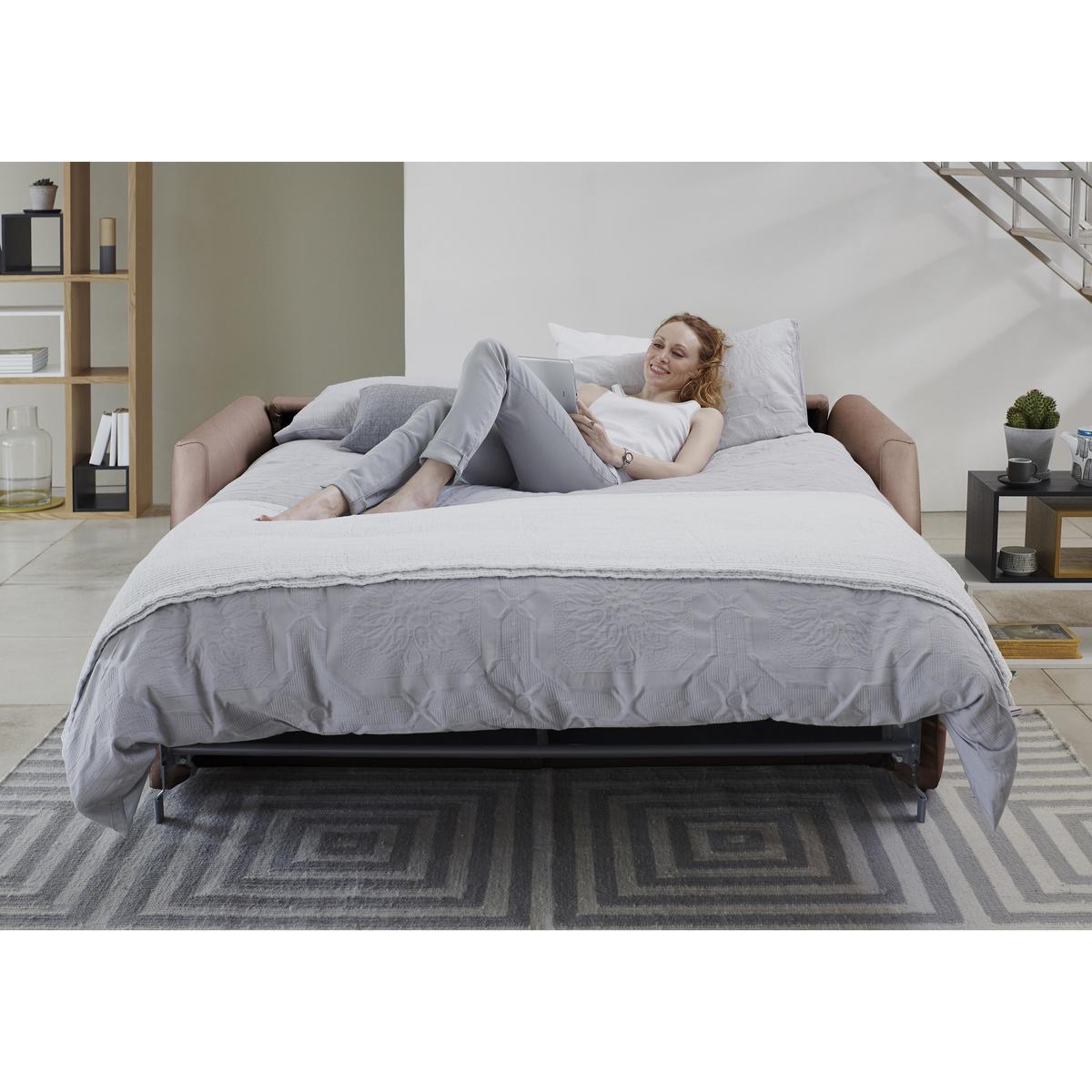 Nicoletti - Alcova 3 Seater Fabric Sofa Bed with Slim Arms - Beige – image 4