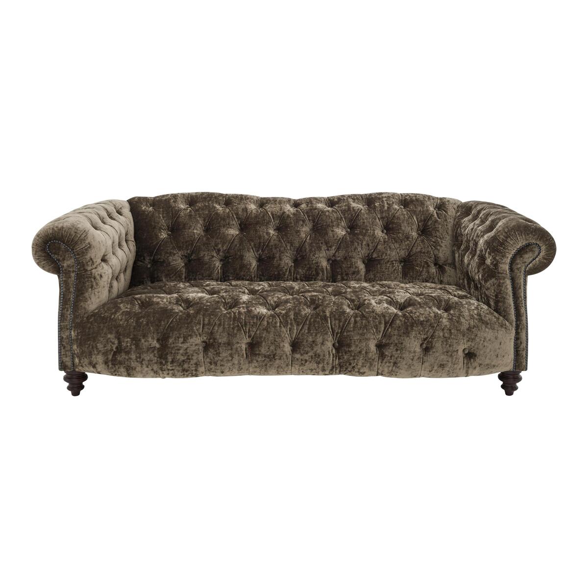 Tetrad - Southwood 3 Seater Velvet Sofa - Brown – image 1