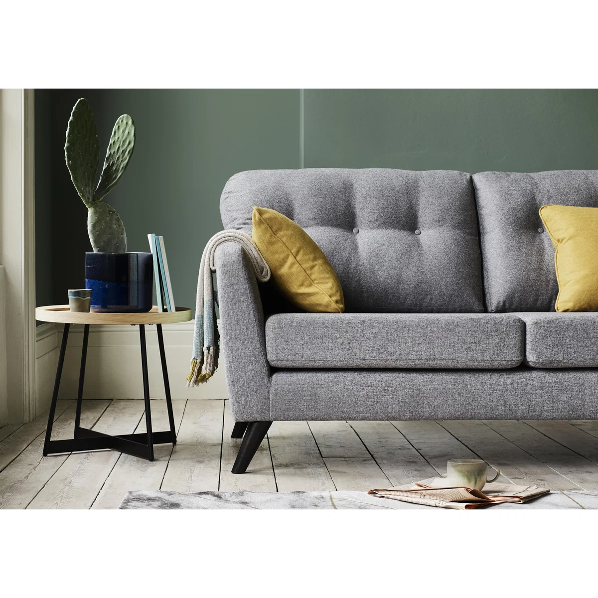 Bear Road 3 Seater Fabric Sofa - Yellow – image 3