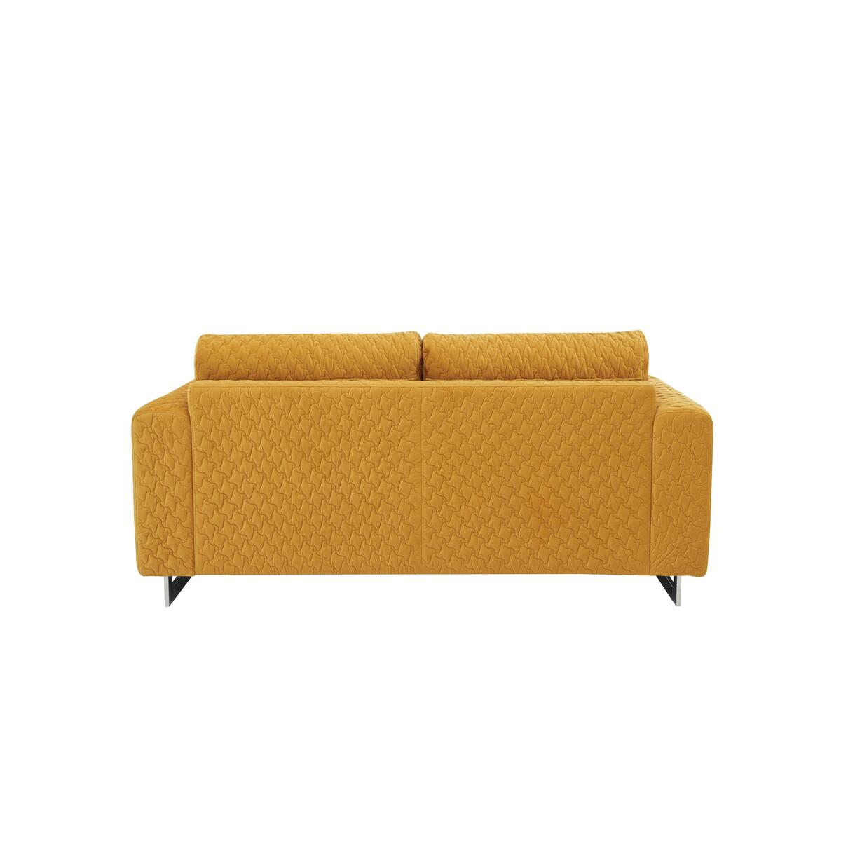 Sofisticat 2 Seater Classic Back Fabric Sofa - Yellow – image 5