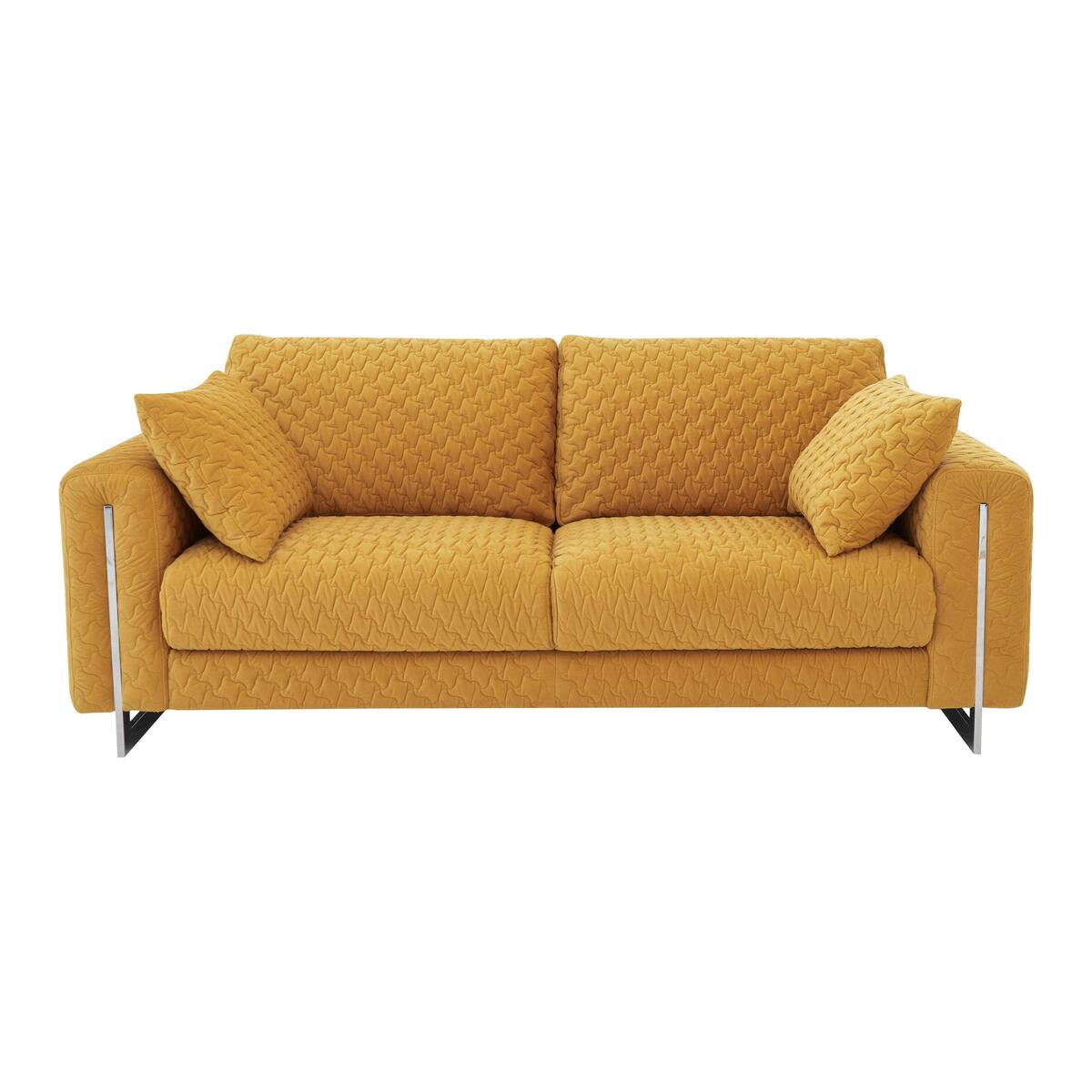 Sofisticat 2 Seater Classic Back Fabric Sofa - Yellow – image 1