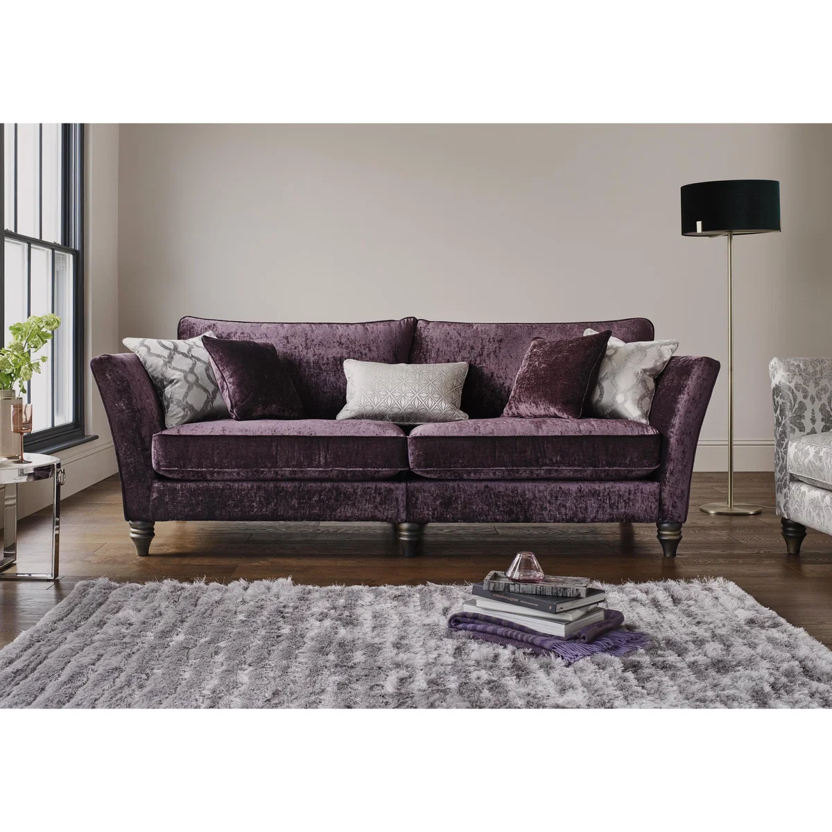 Kensington 4 Seater Fabric Sofa - Gold - By Furniture Village – image 2