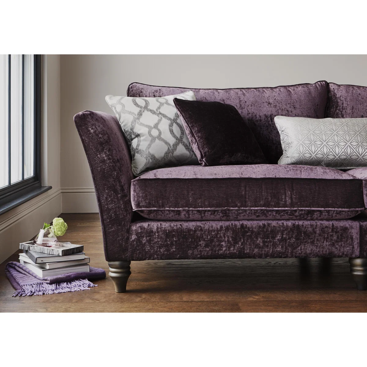 Kensington 4 Seater Fabric Sofa - Gold - By Furniture Village – image 3