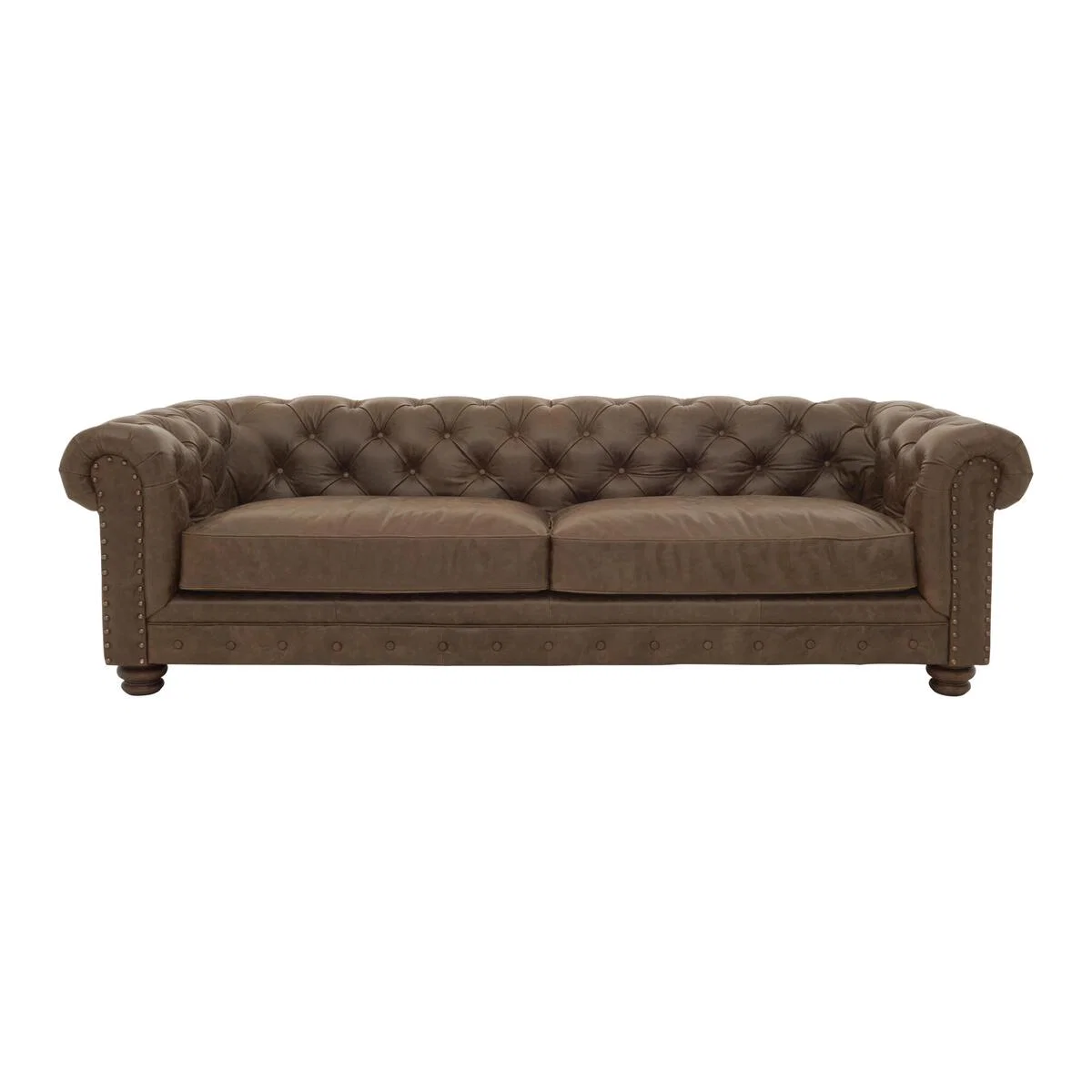 Alexander and James - Camden Collection Brixton 4 Seater Leather Sofa - Brown – image 1