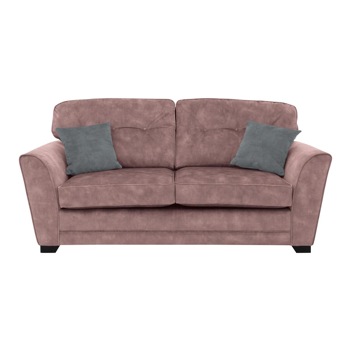 Nelly 3 Seater Fabric Sofa - Pink – image 1