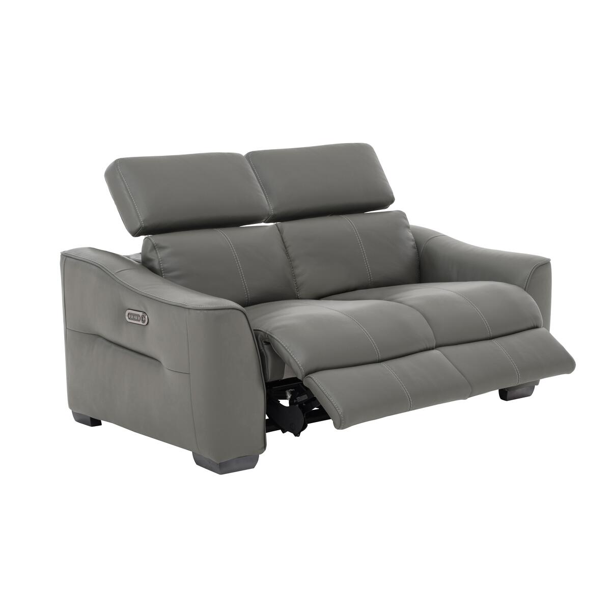 Xavier 3 Seater Leather Power Recliner Sofa with Power Headrests - Red- World of Leather – image 2